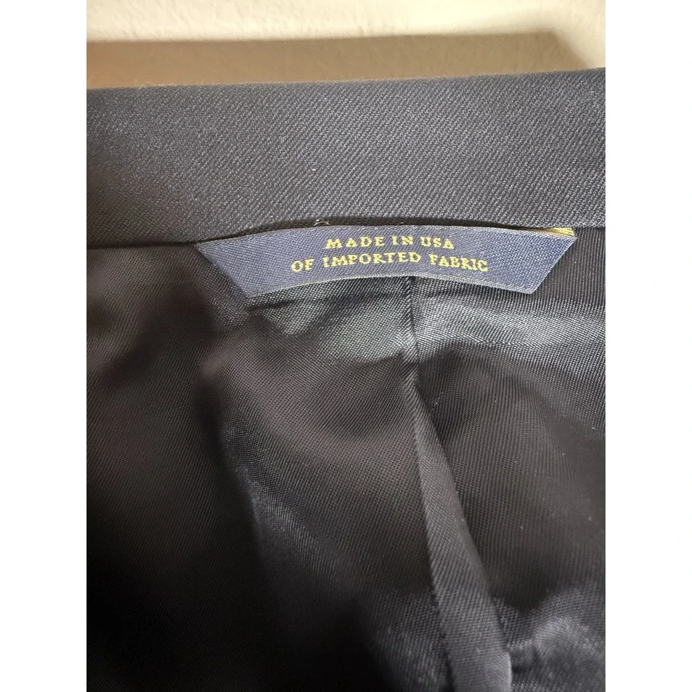Brooks Brothers Blazer 44L 1818 Regent Suit Wool Blue 2 Button Made in USA